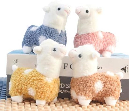 Alpaca Knuffeldier - Pluche Speelgoed voor Kinderen met Sleutelhanger - Mini en Baby Knuffel - Gevulde Dieren Geschenken