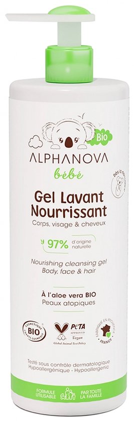 Alphanova Bébé Organic Nourishing Body Wash 400 ml van Merkloos