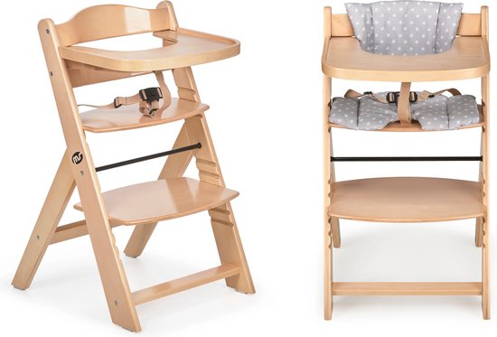 Amalee - Houten kinderstoel Stoel - Evolutionaire hoge Stoel - Ergonomische - Verstelbare - Veilig - 3 puntsgordel van Amalee