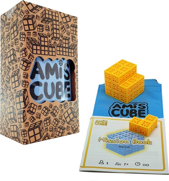 Amis Cube Puzzle Brain Teaser 3D 3x3x3 Cube for Spatial Skills Adults/Kids Game [Korean Products] van Amis