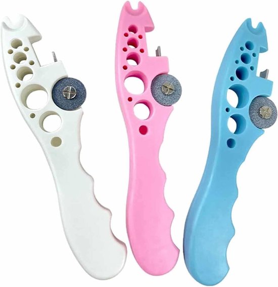 Ampullenopener set - fles en ampullenbreker - draagbaar en eenvoudig te gebruiken - blauw, wit, roze - multifunctioneel - 3 stuks van Merkloos