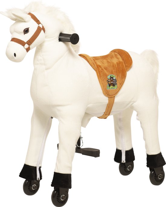 Animal Riding Paard Snowy Small Wit - Rijdend paardenspeelgoed - paardenspeelgoed - zadelhoogte 56 CM - Verstelbaar pedaal 2 standen. Afneembaar zadel. van Animal Riding