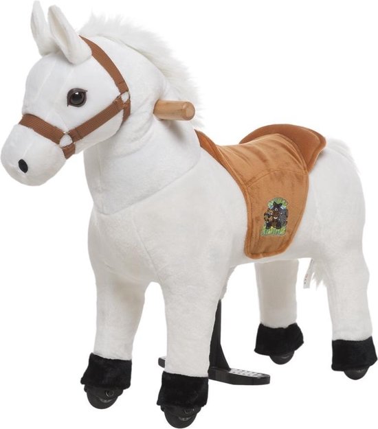 Animal Riding Paard Snowy Wit XS / Mini - Rijdend paardenspeelgoed - paardenspeelgoed - zadelhoogte 44 CM - Afneembaar zadel. van Animal Riding