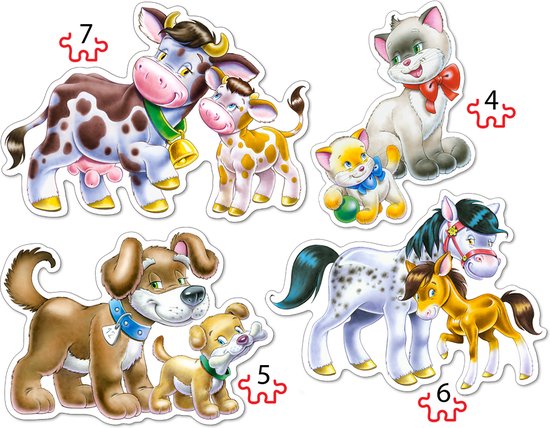 Animals with Babies - Vloerpuzzel - Vloerpuzzel maxi 40  Stukjes van Bigjigs