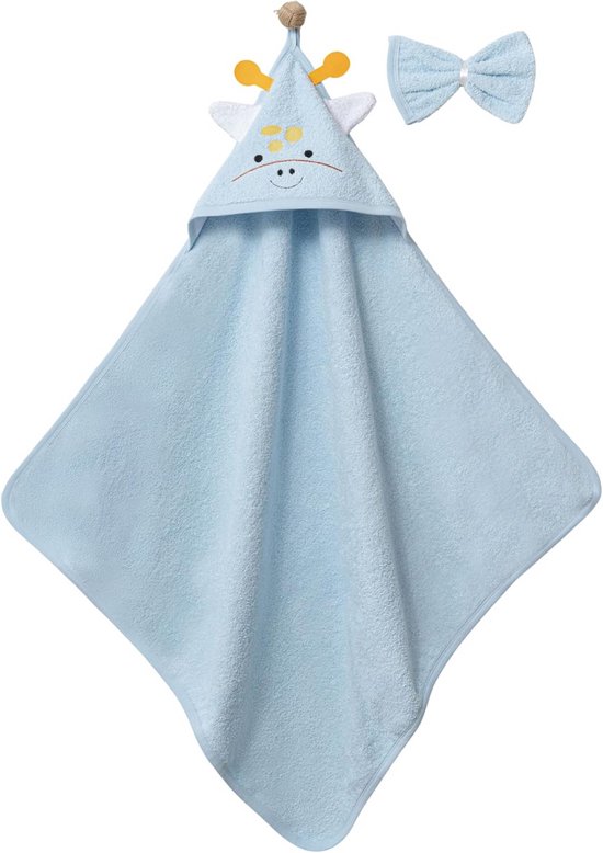 Ankibaby Babybadhanddoek met giraffenmotief, 100% katoen, zachte en absorberende badhanddoek voor pasgeborenen en peuters