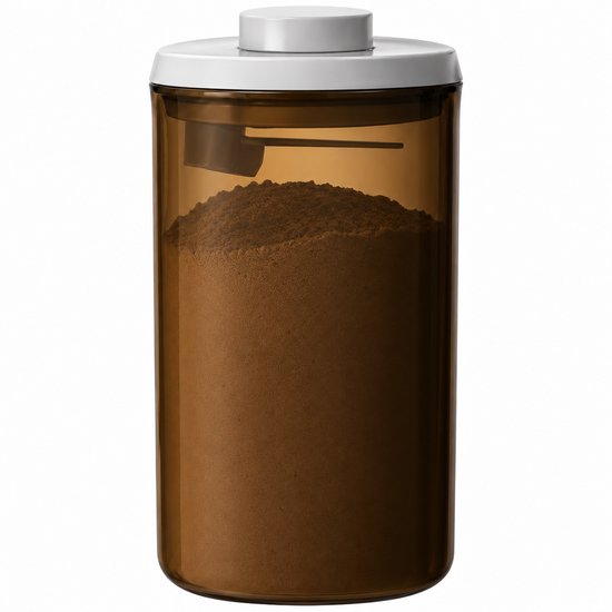 Ankou Melkpoeder Container 1500ml – Babyvoeding Bewaarcontainer – UV-block/bescherming-Met Drukknop & Maatschep – Rond – BPA-vrij