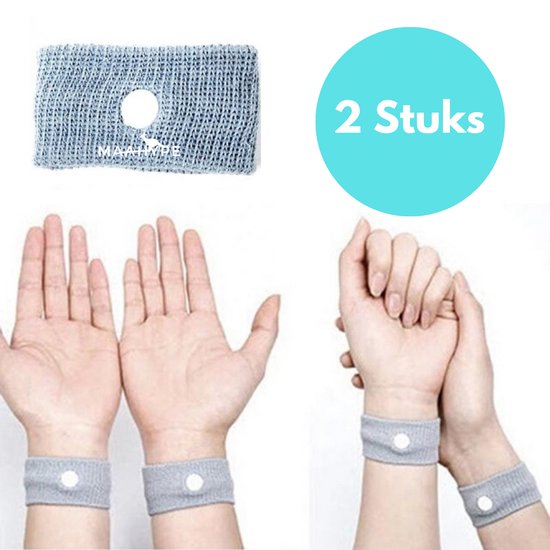 Anti-Misselijkheid Polsbandjes - Reisziekte Acupressuur - 2 Stuks