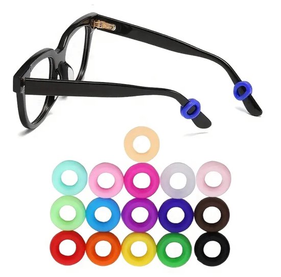 Anti slip ring bril - tegen afzakken bril - anti slip ring - siliconen ring bril - bril - 2 stuks - mail uw kleur van Aopafox