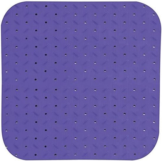Antibacteriële Antislip Douchemat met Zuignappen - Paars - 54 x 54 cm