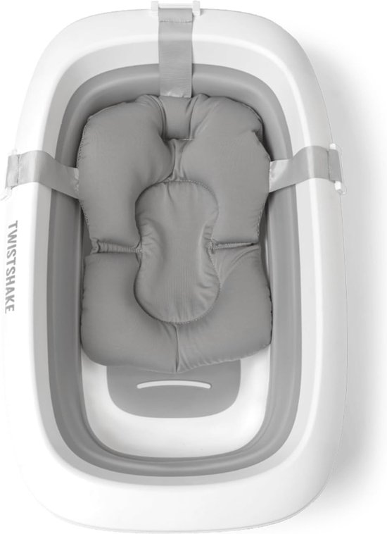 Antislip Babybadkussen voor Pasgeborenen | Zachte en Opvouwbare Douchekussens voor Baby's | Drijvend Luchtkussen voor Badende Baby's | 0 Maanden+ | Lichtgrijs van Chicco