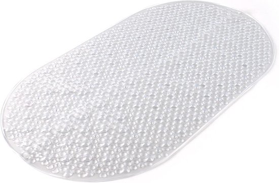 Antislip badkuipmat met zuignappen - transparant, 39 x 69 cm, machinewasbaar, duurzaam design