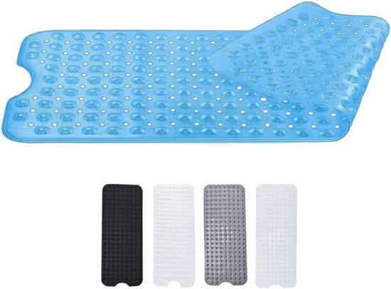 Antislip Badmat met Anti-Schimmel - Extra Lang 100 x 40 cm - Machinewasbaar - Veilige Badmat voor Ouderen en Kinderen van Bellson
