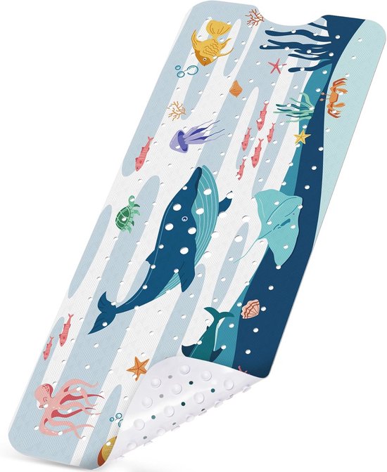 Antislip badmat voor baby en ouder - 40 x 16 cm - Veilig in douche en bad - Machinewasbaar - Duurzaam PVC