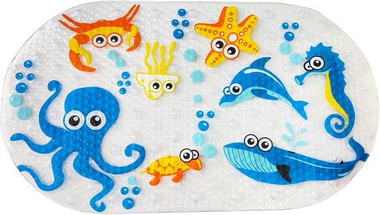 Antislip Badmat voor Baby en Peuter - Veilig en Comfortabel in Bad - Universeel Formaat 71x38 cm van Merkloos