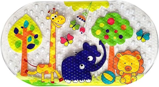 Antislip Badmat voor Baby's - Douchemat 39 cm x 69 cm met Zuignappen - Machinewasbaar voor Veiligheid in de Badkamer