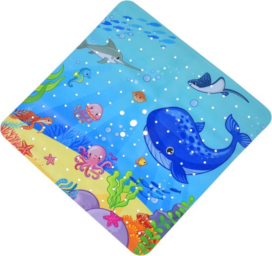 Antislip Badmat voor Kinderen - Ocean Thema 53x53 cm