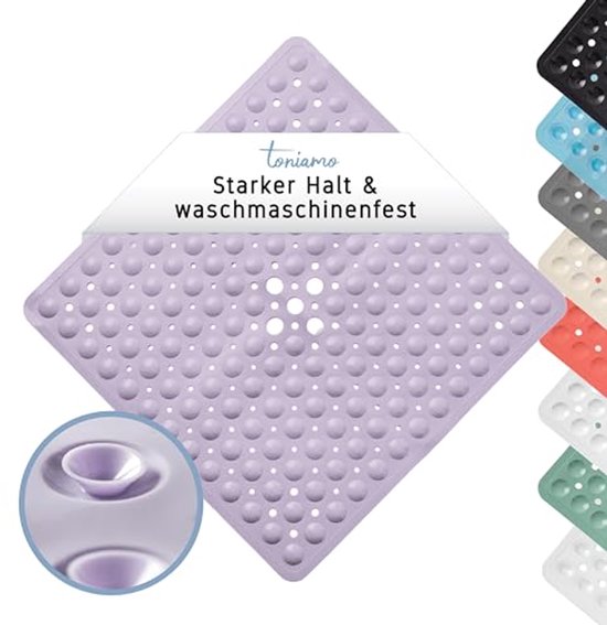 Antislip Douchemat - 53 x 53 cm - Antibacterieel, Machinewasbaar en BPA-vrij - Perfect voor Kinderen en Senioren