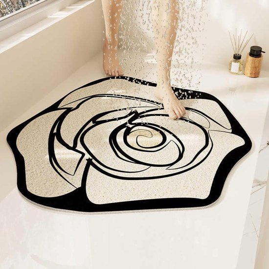 Antislip Douchemat - Badmat PVC - Veilig Douchen - Loofah Structuur - 90x90 cm - D