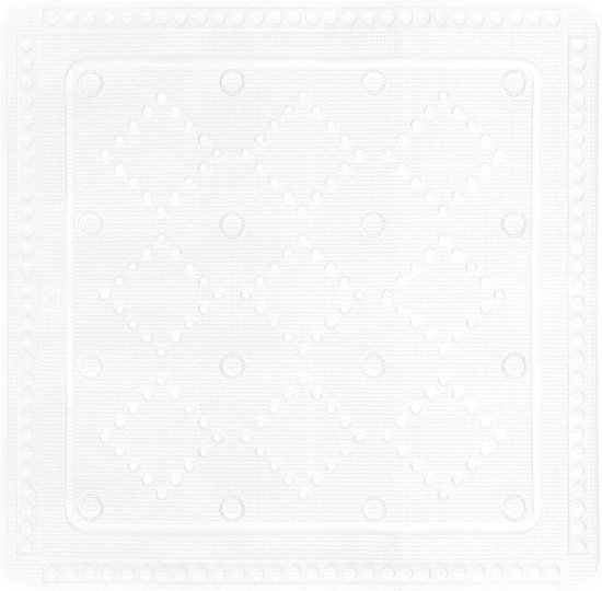 Antislip Douchemat Badmat Rond 55x55 cm Wit voor Veilige Douche en Bad