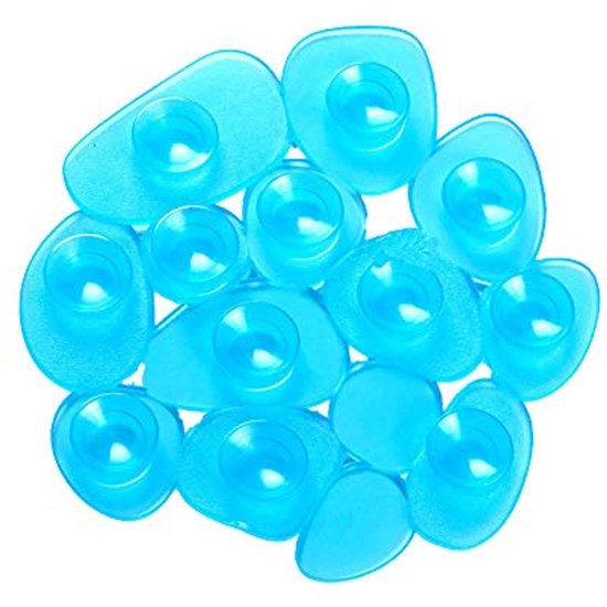 Antislip Douchemat Kiezelstenen - 4 Stuks - Antibacterieel Met Zuignappen, Blauw Transparant
