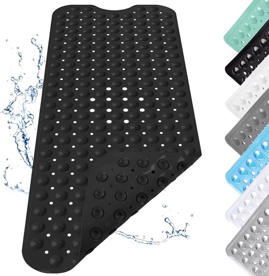 Antislip Douchemat met Zuignappen - 100 x 40 cm - Extra Lange Badmat voor Badkuip en Douche van Merkloos