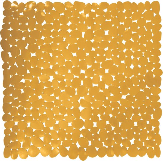 Antislip Douchemat met Zuignappen - Antibacterieel - Geel - 53 x 53 cm van Merkloos