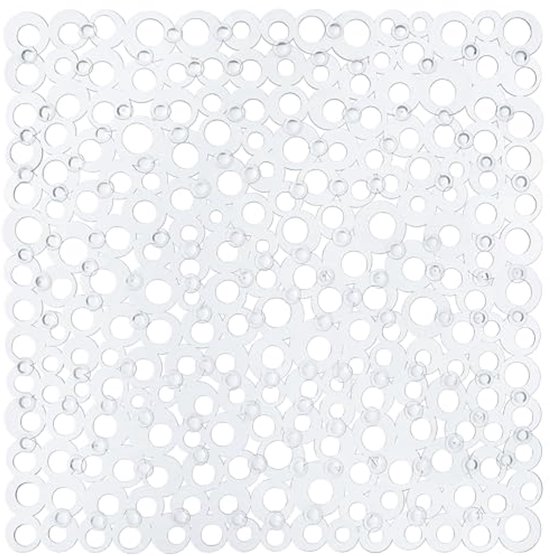Antislip Douchemat voor Kinderen en Volwassenen - 52 x 52 cm - Transparant PVC met Zuignappen van Merkloos
