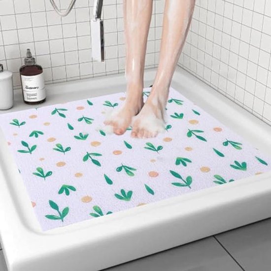 Antislip Douchemat - Zacht Comfortabele Badmat met Afvoergaten - Wasbare PVC-Luffa Massagemat voor Natte Ruimtes - Sneldrogend en Schimmelbestendig