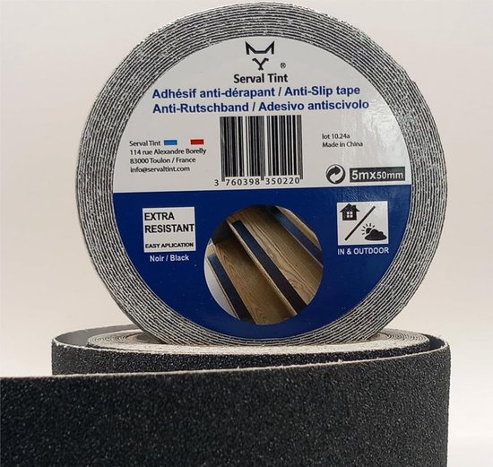 Antislip Traptrede Sticker Zelfklevend Voor Binnen en Buiten Extra Sterk Zwart