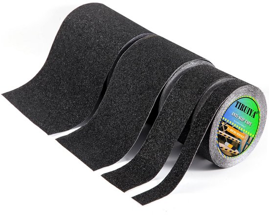 Antislip Wrijvingsband - Veiligheidstape Treden - Gladheid Voorkomen - Waterdicht Aluminiumoxide - 11 x 2 x 11 cm - Zwart
