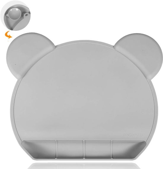 Antislip Zuignap Placemat voor Baby & Peutertafel - Siliconen Eetmat Oprolbaar en Wasbaar