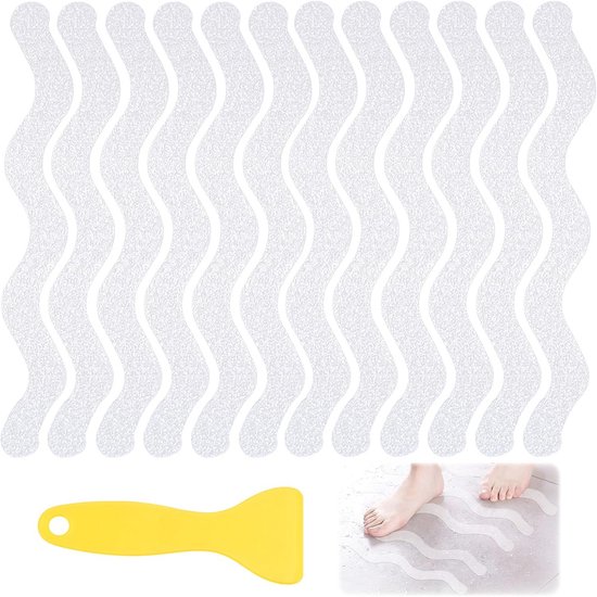 Antislipstrips voor Bad en Douche - Set van 36 Stuks voor Veiligheid in Badkamer en Keuken van Merkloos