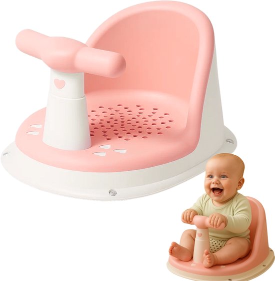 Antusias® SecureSit – Baby Badzitje – Roze - Met Sterke Zuignappen – Veilig & Ergonomisch Douche Stoeltje voor Baby’s – Anti-Slip & Comfort van Antusias