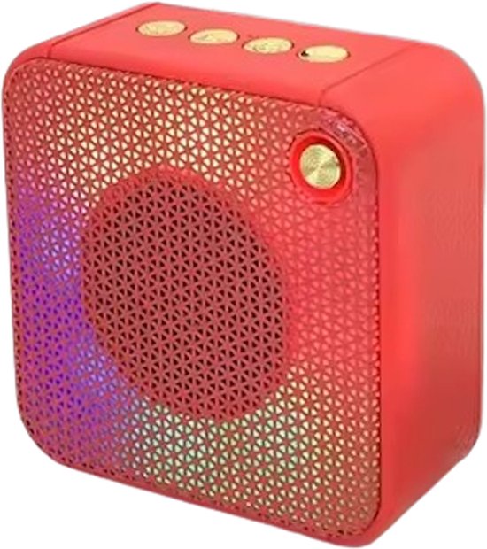 AnyPrice® Bluetooth RGB Speaker Rood - Draadloos en Draagbaar - Waterproof - Met Microfoon en USB-C Kabel van AnyPrice®