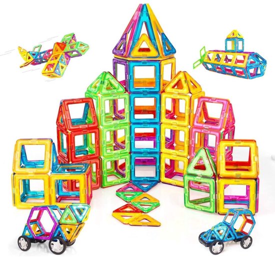 ApexArte® Magnetische Knikkerbaan - Kinderspeelgoed 1 jaar - Magnetic Tiles - Bouwspeelgoed - Multi Kleur van ApexArte®