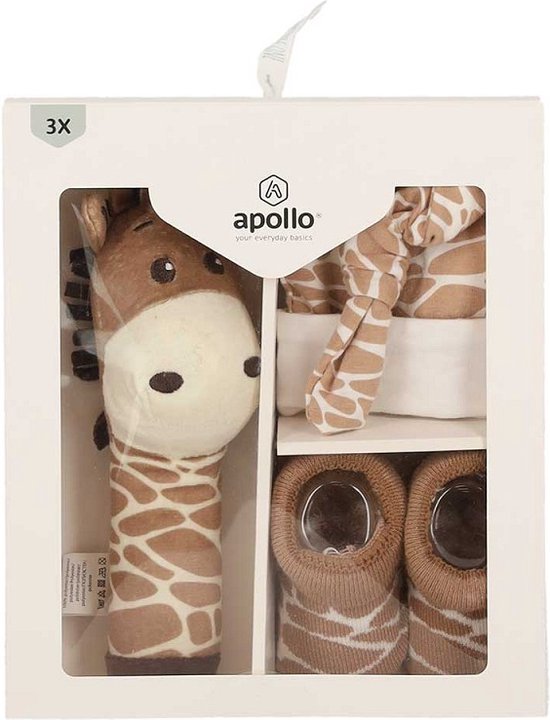 Apollo Baby’s Giftbox Giraf - Kraamcadeau - Babyshower - Baby sokken van Apollo