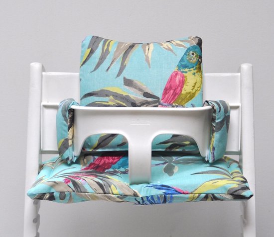 Aqua tropical kussenset voor de stokke tripptrapp kinderstoel-kinderstoel kussen-stoelverkleiner- meegroeistoel kussen-liefleukenhip van Merkloos