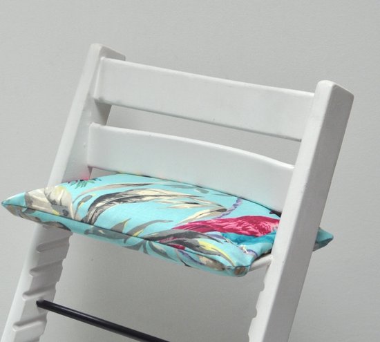 Aqua tropical zitkussen voor stokke tripptrapp kinderstoel| stoelkussen| tripptrapp kussen van Merkloos