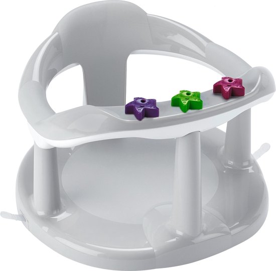 Aquababy badzitje badring - zacht grijs (diameter 32 cm) van OKT Kids