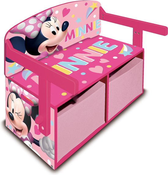 Arditex Opbergbank Minnie Mouse 60 X 47 X 56 Cm Hout Roze 3-delig van Merkloos