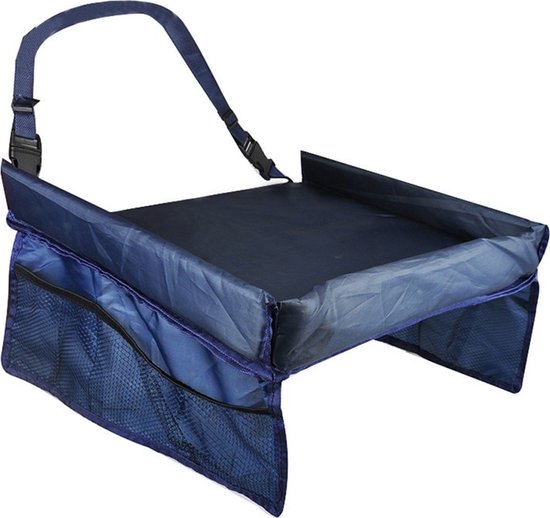 Ariko Tafel voor autostoel - Reistafel - Speeltafel - Auto organizer - Waterdicht - Met opbergvakken - Blauw van Ariko