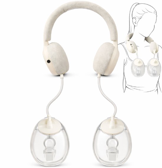 Artix Essentials Elektrische Handsfree Borstkolf - Draadloze Borstkolf met Warmte Nekband - Dubbel Kolf Apparaat - Breast Pump Kolfapparaten met Stembevestiging van Merkloos