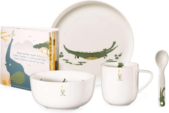 ASA Selection Kinderservies Kids Croco Krokodil 5-delig van ASA Selection