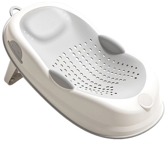 Ascenza Baby Badzitje - Ergonomische Badsteun - Antislip - Verhoogde hoofdsteun - Wit