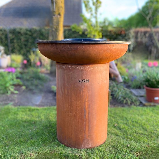 ASH - Aurora - XXL - Cortenstaal - Plancha barbecue met grillring - Buitenkoken - Plancha BBQ - Plancha Bakken - Roest- Grillring - Extra groot van ASH