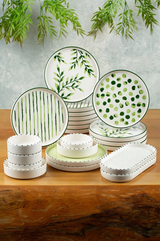 Asir - Dinerset - eetset - servies - 22 Stuks - Groente - 25 x 11 x 3,5 cm