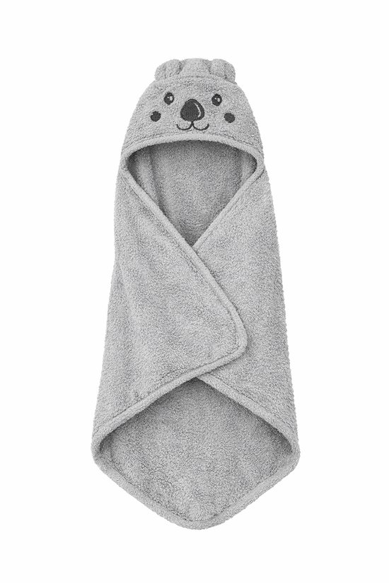 @ Lu’s Today® Basic Daily Essentials – Luxe Baby Badcape – Grijs – 75×75 cm – 100% Katoen – OEKO TEX – Better Cotton – FSC