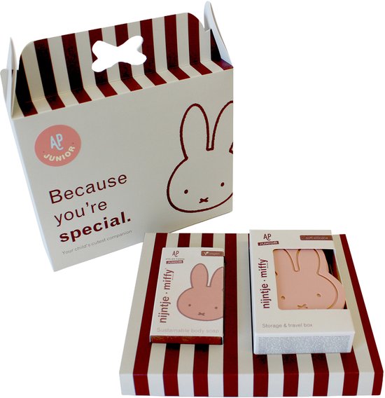 Atelier Pierre Nijntje Geschenkdoos - Powder - Zeepje + Zeepdoosje van Merkloos