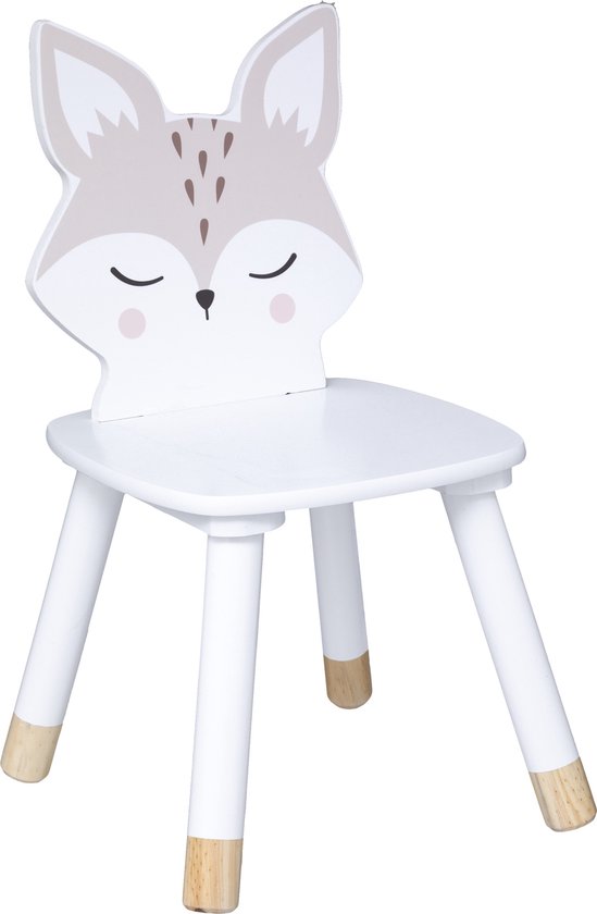 Atmosphera For Kids- Kinderstoel- Vos- Gemaakt van Hout-28 x 28 x 52.5 cm van Merkloos