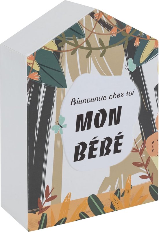 Atmosphera Jungle - Herinneringsdoos voor Baby - Met 10 opberglades - Jungle design - Voor het bewaren van eerste herinneringen